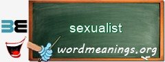 WordMeaning blackboard for sexualist